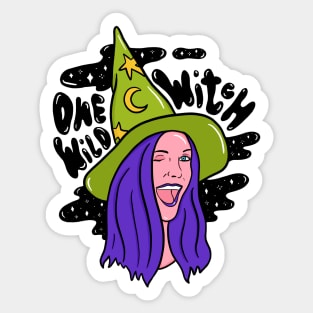 One Wild Witch Sticker